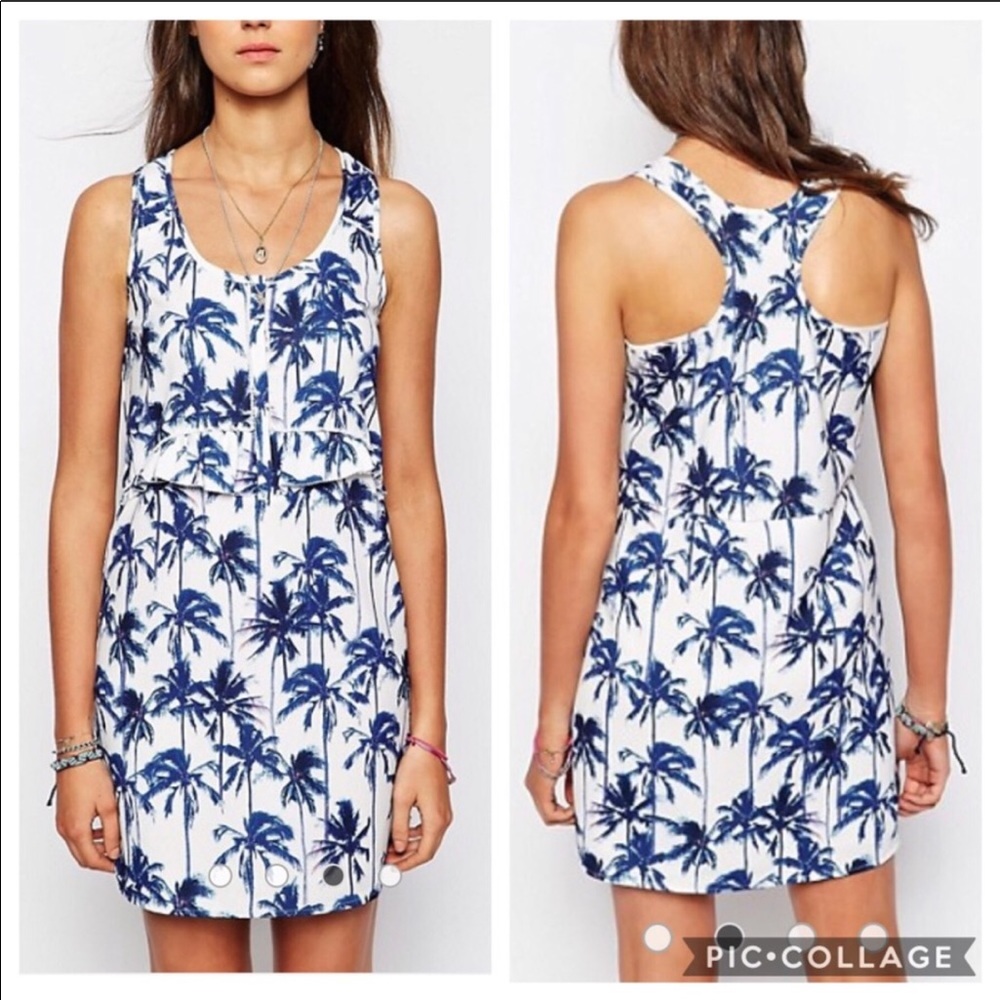 EUC Scotch & Soda High Summer Palm Tree Racerback Dress